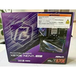 ASRock X870E NOVA WIFI AM5 AMD X870E SATA 6Gb/s ATX Motherboard